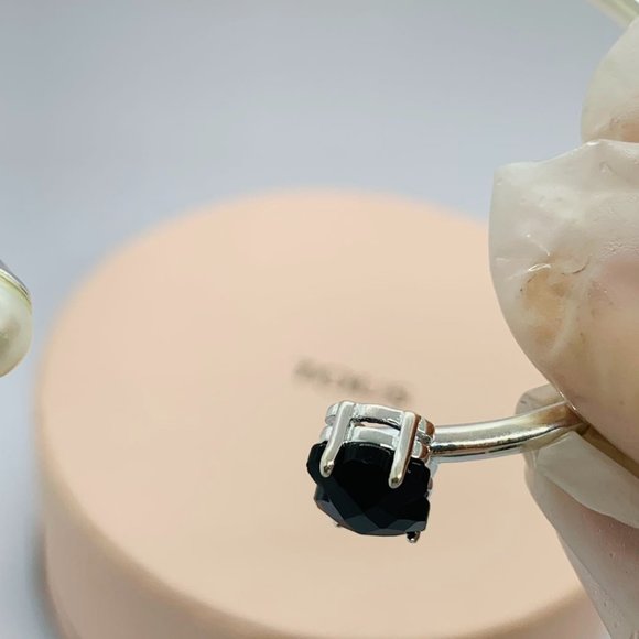 Tous Silver Erma Bracelet with Onyx, Pearl and Spinel Women Bracelet Jewelry - Picture 4 of 9